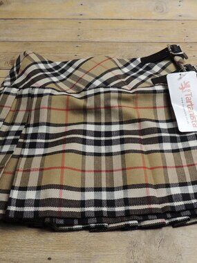 Tartanista Camel Tartan Kilt Skirt NWT
